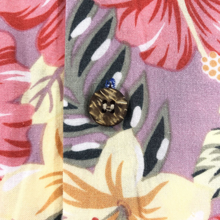 Reyn Spooner Hibiscus Pattern Open Collar Hawaiian Aloha Shirt Box Shirt Men's XXL unclear pink type Vintage Second Hand