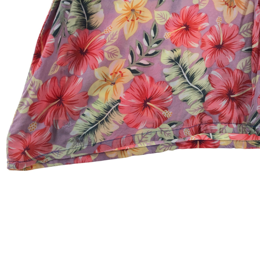 Reyn Spooner Hibiscus Pattern Open Collar Hawaiian Aloha Shirt Box Shirt Men's XXL unclear pink type Vintage Second Hand
