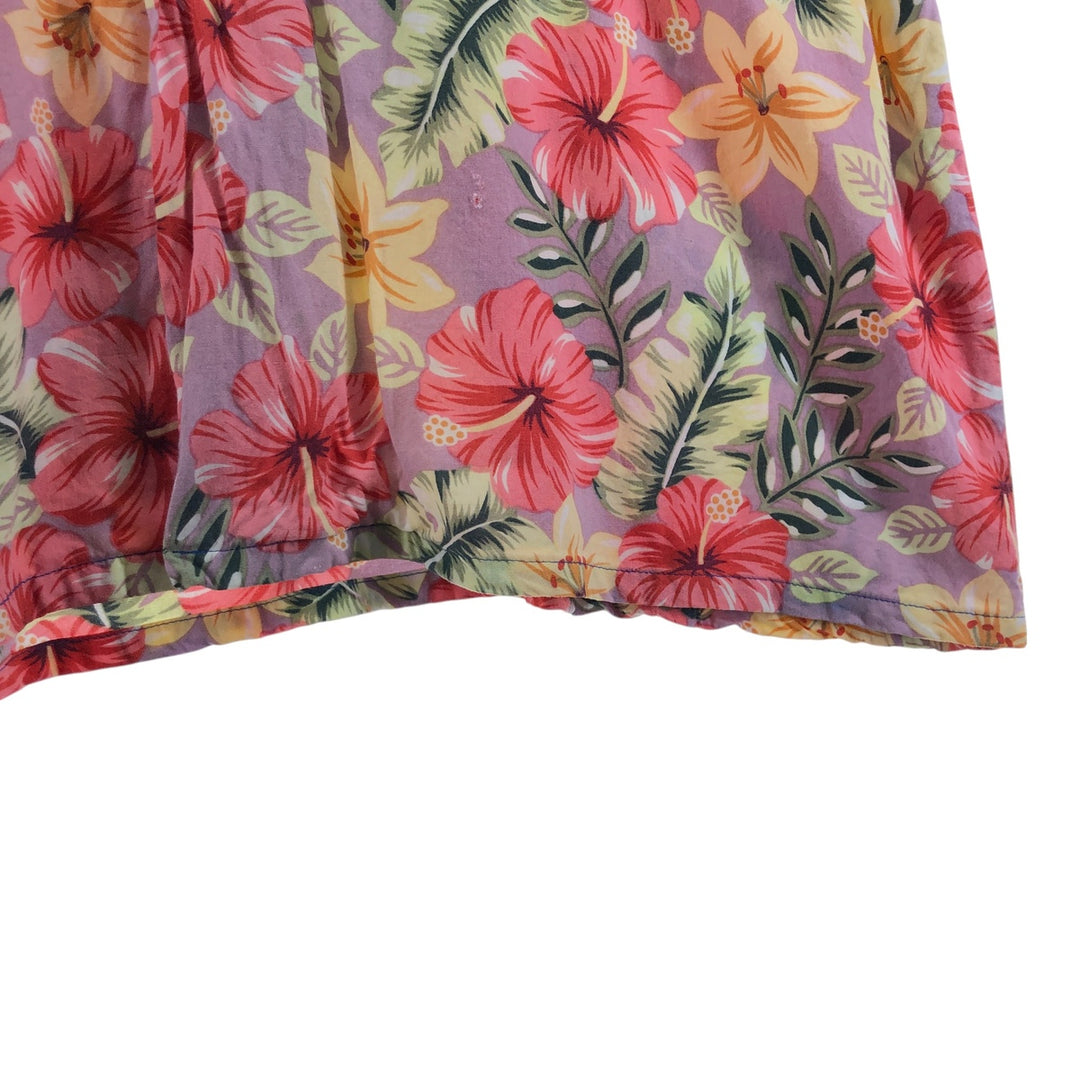 Reyn Spooner Hibiscus Pattern Open Collar Hawaiian Aloha Shirt Box Shirt Men's XXL unclear pink type Vintage Second Hand