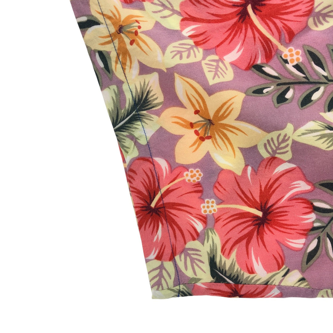 Reyn Spooner Hibiscus Pattern Open Collar Hawaiian Aloha Shirt Box Shirt Men's XXL unclear pink type Vintage Second Hand