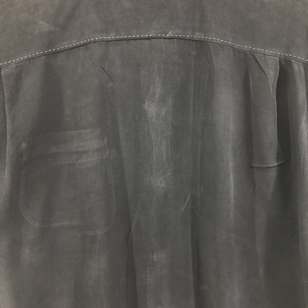 Tommy Bahama short sleeve open collar silk shirt, box shirt, men's XL size silk black type Vintage Second Hand