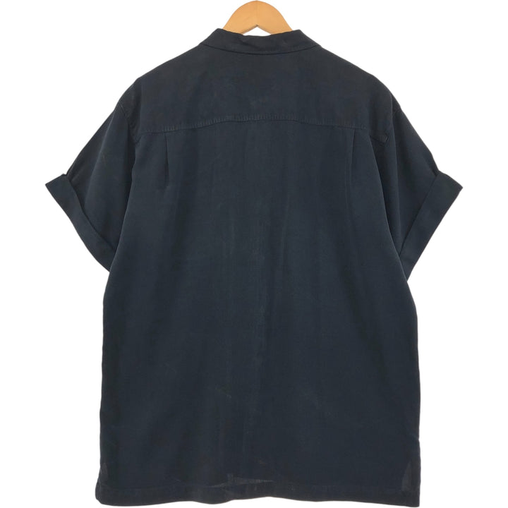 Tommy Bahama short sleeve open collar silk shirt, box shirt, men's size L silk black type Vintage Second Hand