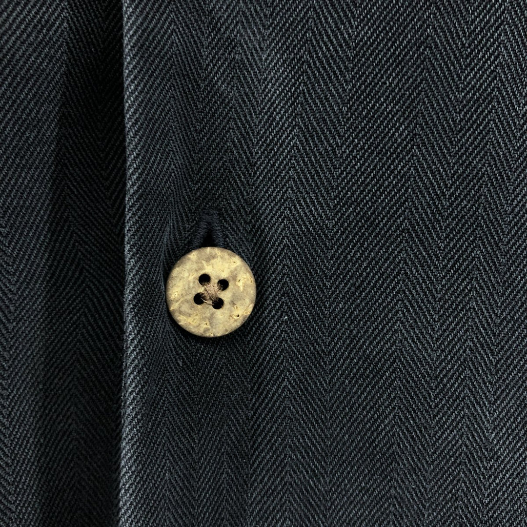 Tommy Bahama short sleeve open collar silk shirt, box shirt, men's M size silk black type Vintage Second Hand