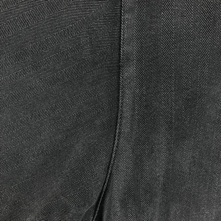 Tommy Bahama short sleeve open collar silk shirt, box shirt, men's M size silk black type Vintage Second Hand