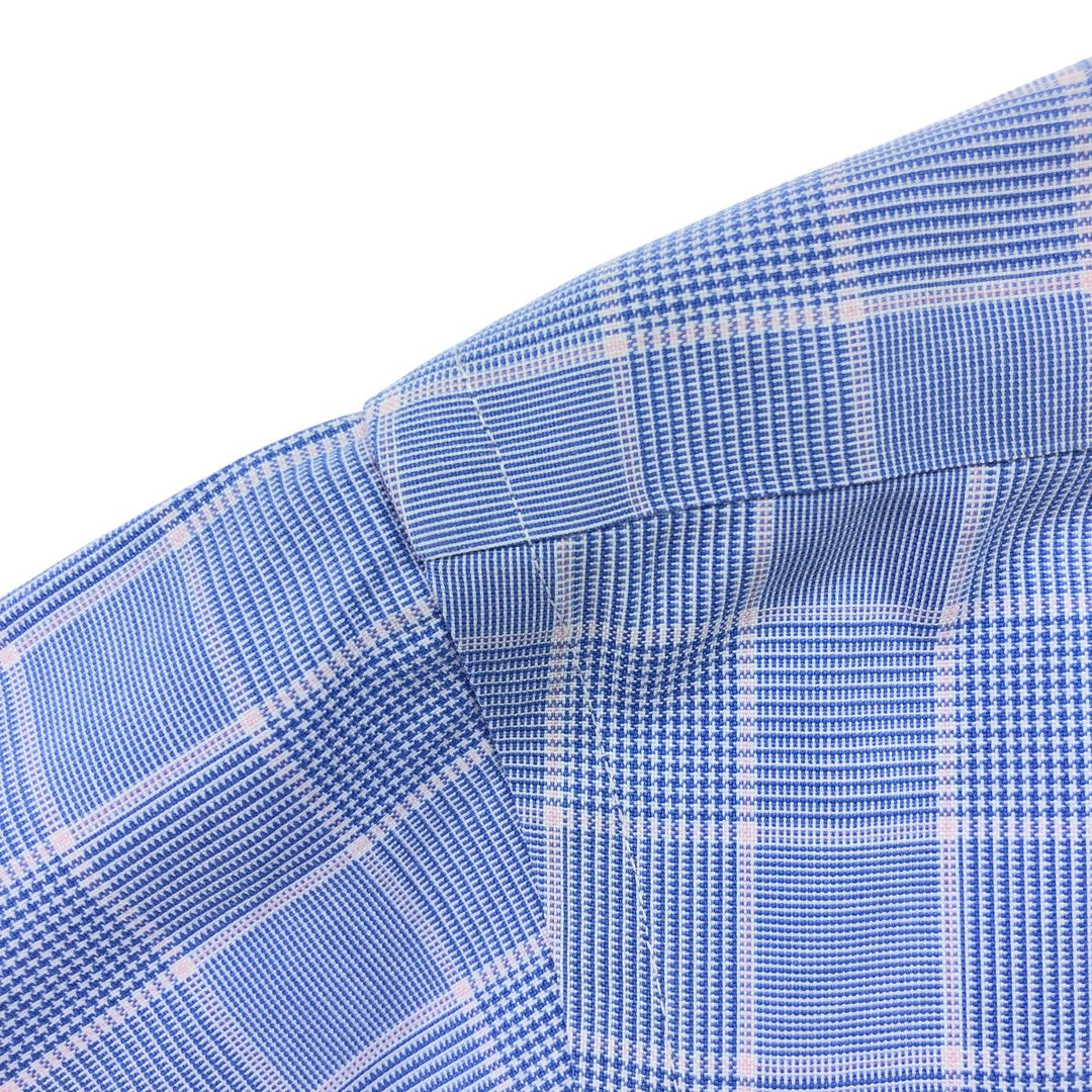 Brooks Brothers Est.1818 REGENT Long Sleeve Button-Down Check Shirt, Men's Size L Supima Cotton Blue type light blue Vintage Second Hand