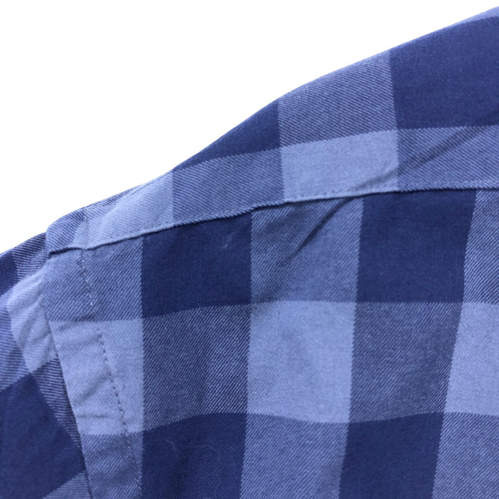 Brooks Brothers 1818 REGENT FIT Long Sleeve Button-Down Check Shirt Men's XL cotton navy blue type Vintage Second Hand