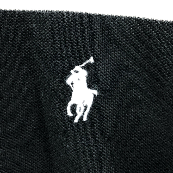 Ralph Lauren POLO by Ralph Lauren CUSTOM FIT short sleeve striped polo shirt men's size M cotton black type Vintage Second Hand