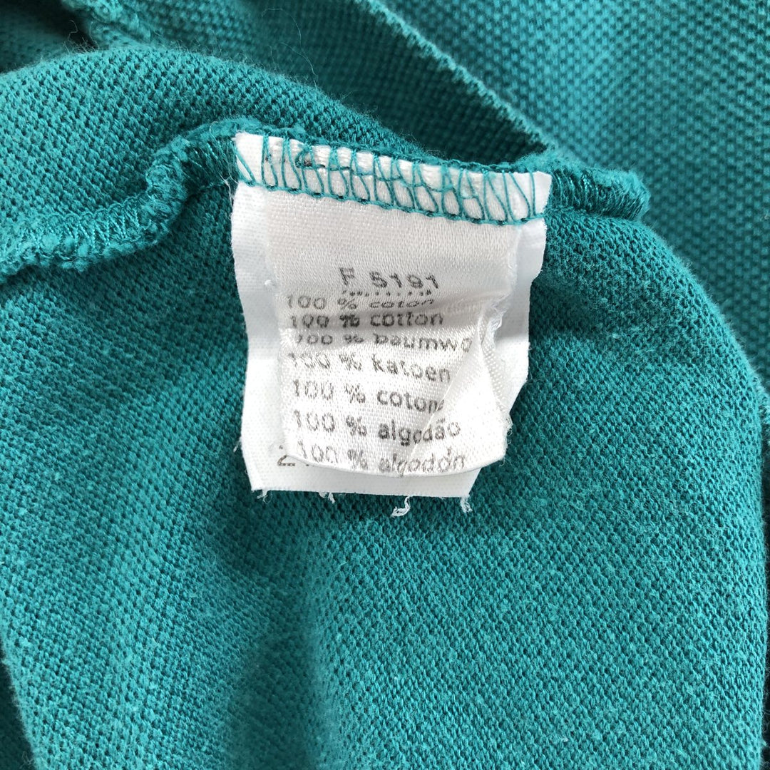 Lacoste LACOSTE SLIM FIT short sleeve polo shirt 5 men's L equivalent cotton green type Vintage Second Hand