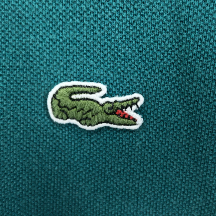 Lacoste LACOSTE SLIM FIT short sleeve polo shirt 5 men's L equivalent cotton green type Vintage Second Hand