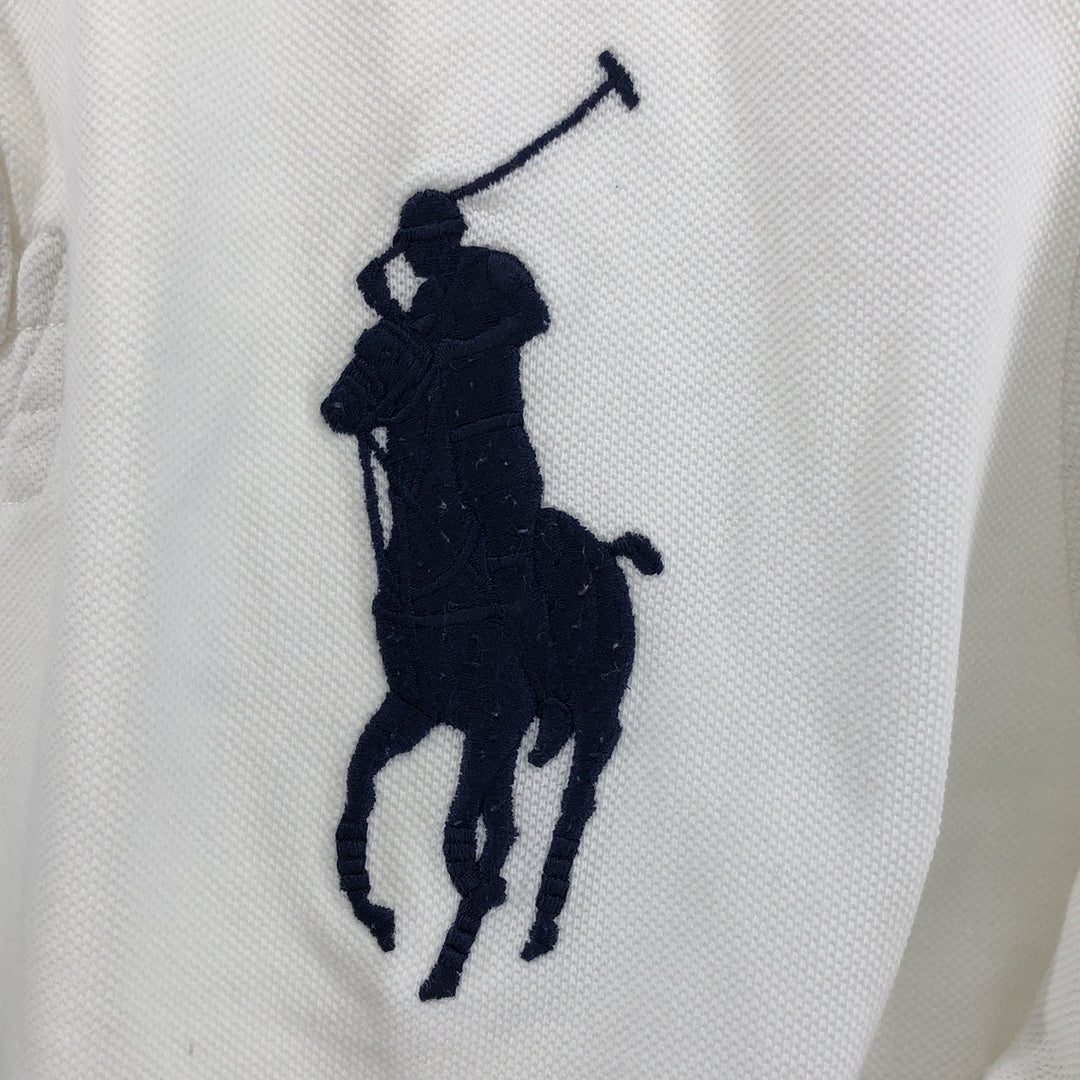 Ralph Lauren POLO by Ralph Lauren CUSTOM FIT Big Pony Short Sleeve Polo Shirt Men's L size cotton white type Vintage Second Hand