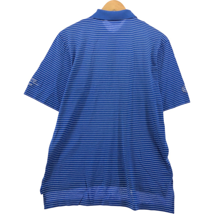 Ralph Lauren POLO GOLF Polo Golf short sleeve striped polo shirt men's size M Pima Cotton blue type Vintage Second Hand