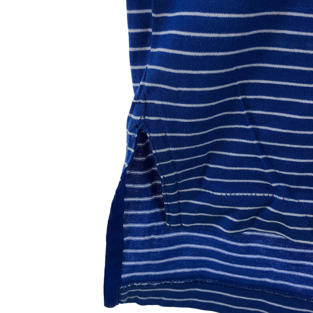 Ralph Lauren POLO GOLF Polo Golf short sleeve striped polo shirt men's size M Pima Cotton blue type Vintage Second Hand
