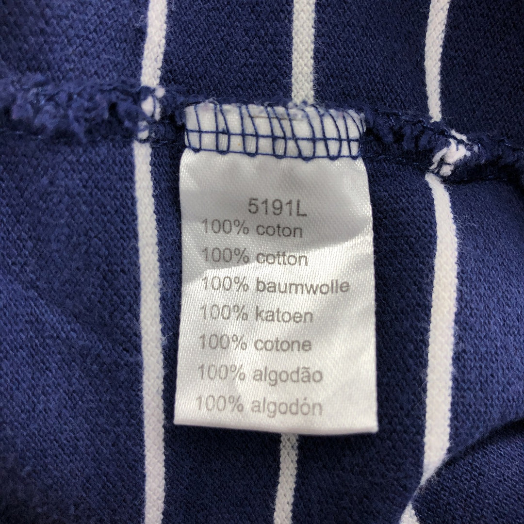 Lacoste LACOSTE Short Sleeve Striped Polo Shirt Size 5 Men's L cotton Navy blue Vintage Second Hand