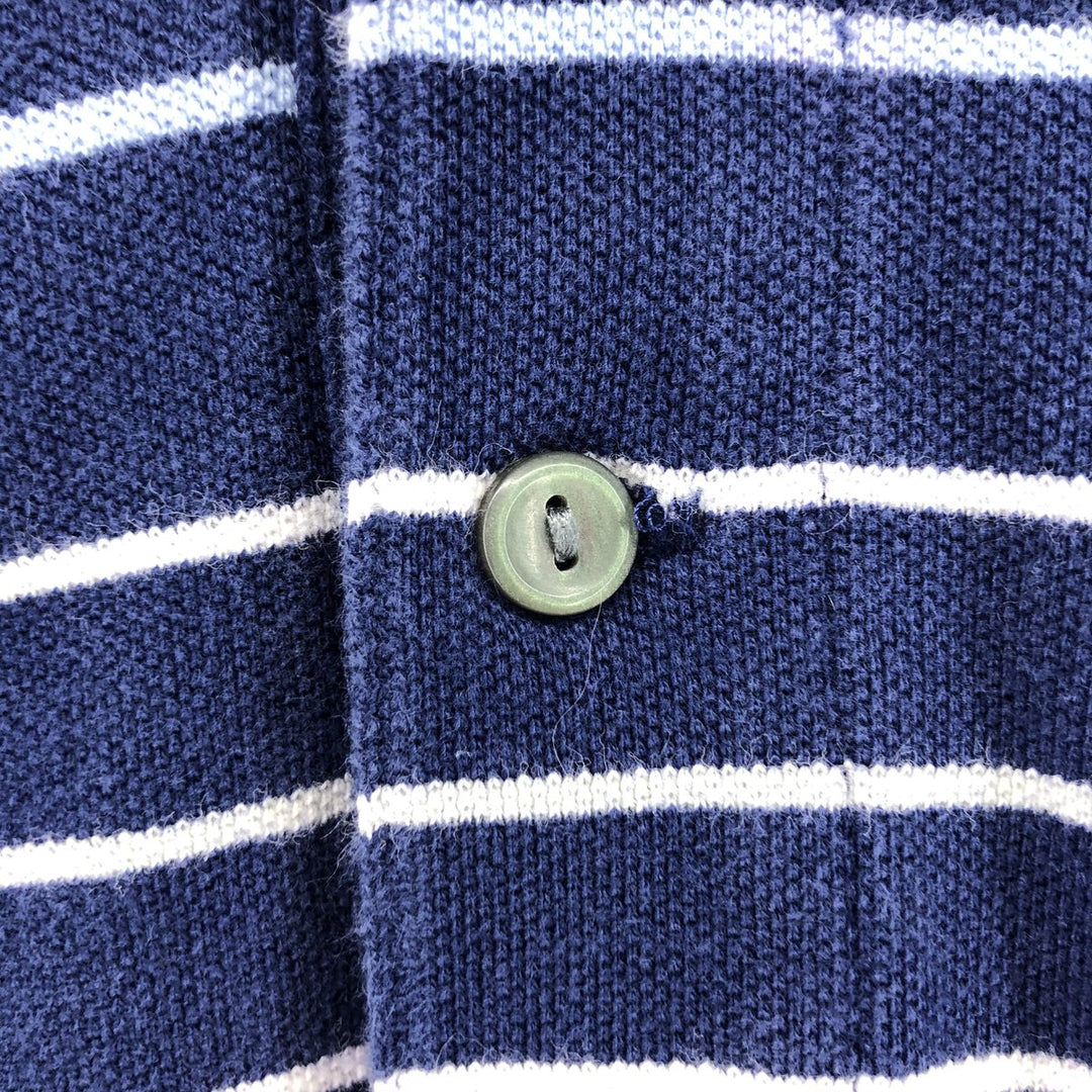 Lacoste LACOSTE Short Sleeve Striped Polo Shirt Size 5 Men's L cotton Navy blue Vintage Second Hand