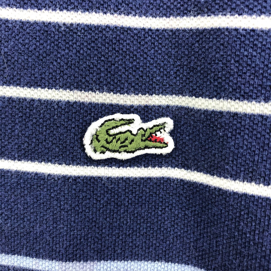 Lacoste LACOSTE Short Sleeve Striped Polo Shirt Size 5 Men's L cotton Navy blue Vintage Second Hand