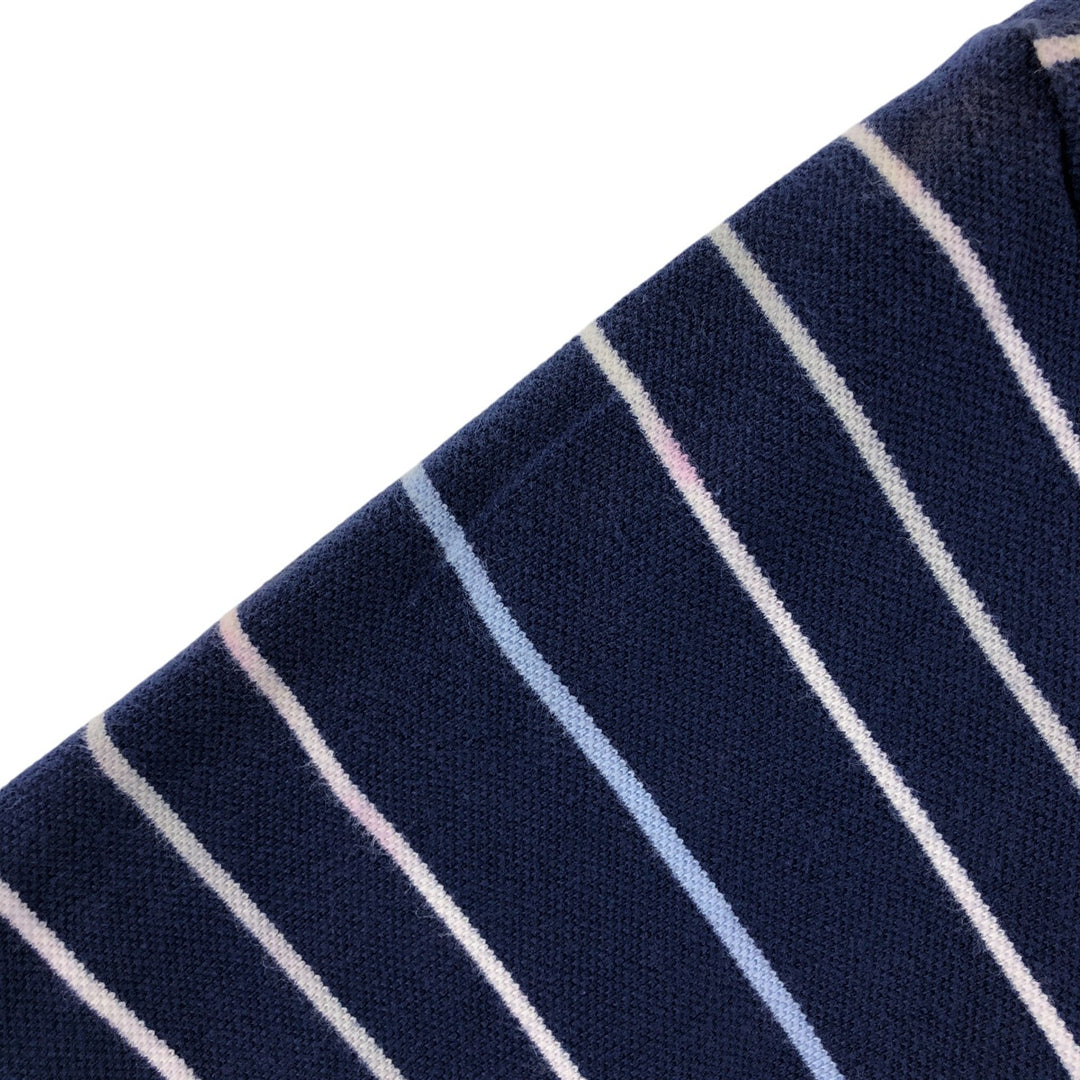 Lacoste LACOSTE Short Sleeve Striped Polo Shirt Size 5 Men's L cotton Navy blue Vintage Second Hand