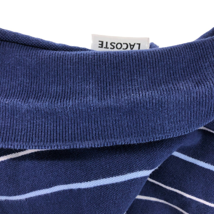 Lacoste LACOSTE Short Sleeve Striped Polo Shirt Size 5 Men's L cotton Navy blue Vintage Second Hand