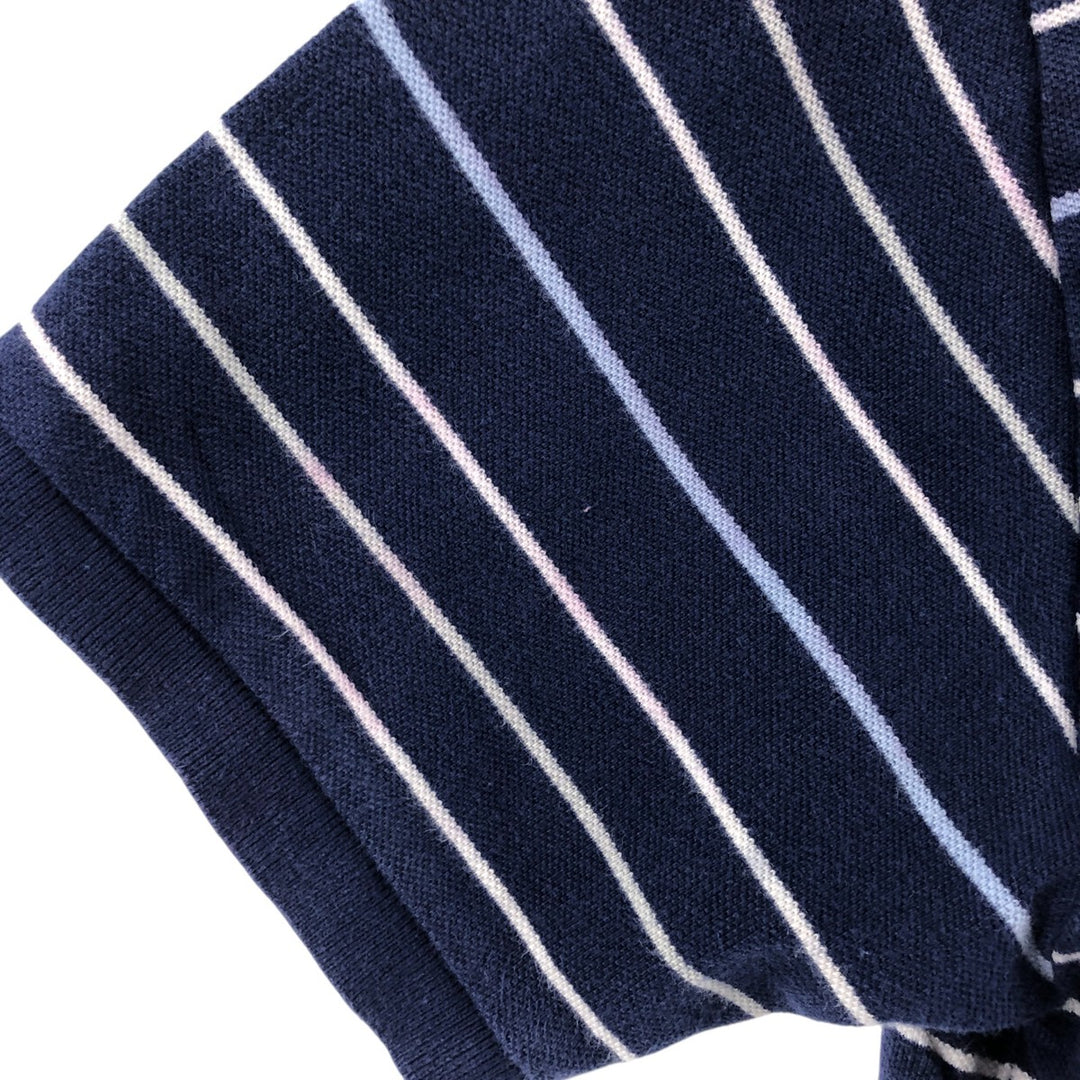 Lacoste LACOSTE Short Sleeve Striped Polo Shirt Size 5 Men's L cotton Navy blue Vintage Second Hand