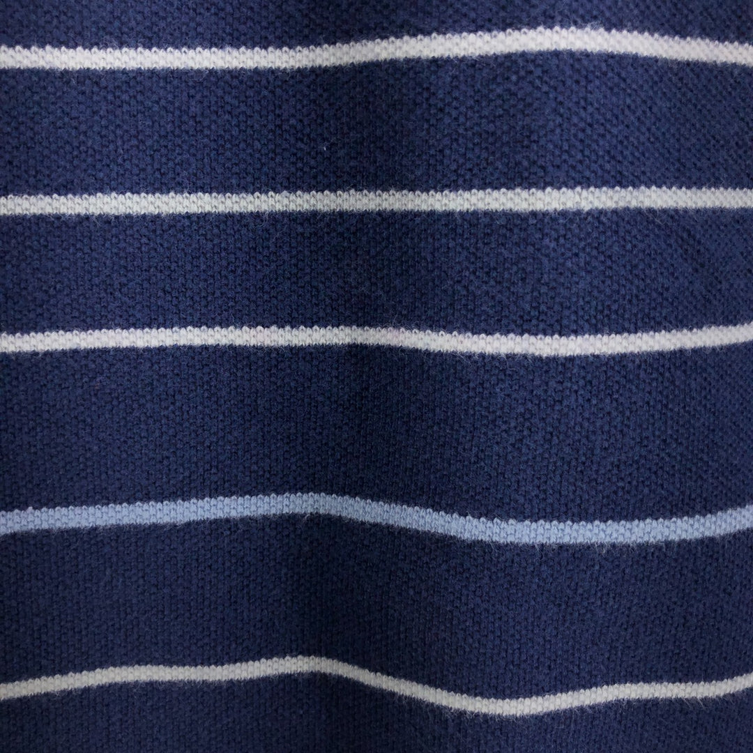 Lacoste LACOSTE Short Sleeve Striped Polo Shirt Size 5 Men's L cotton Navy blue Vintage Second Hand