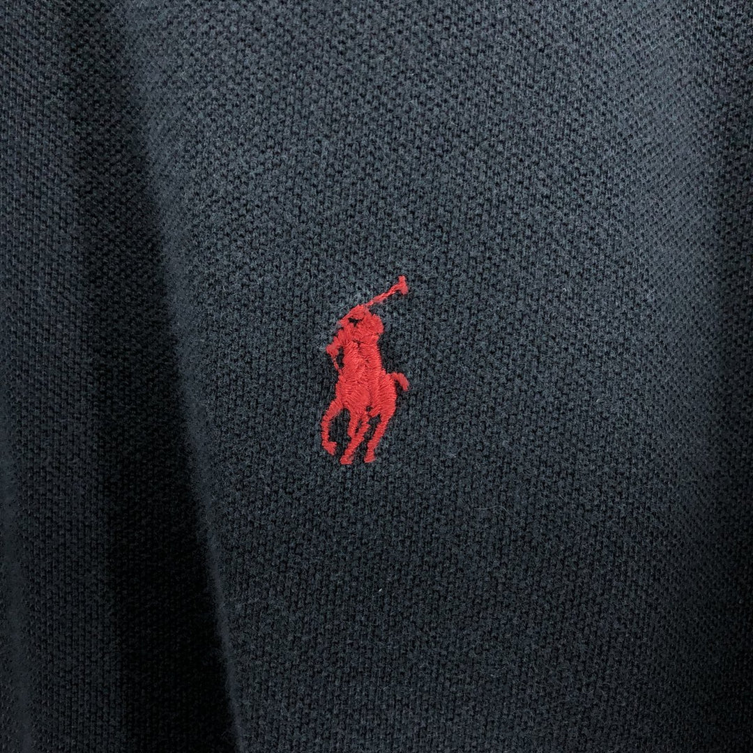 Ralph Lauren POLO by Ralph Lauren short sleeve polo shirt, men's XL size cotton black type Vintage Second Hand