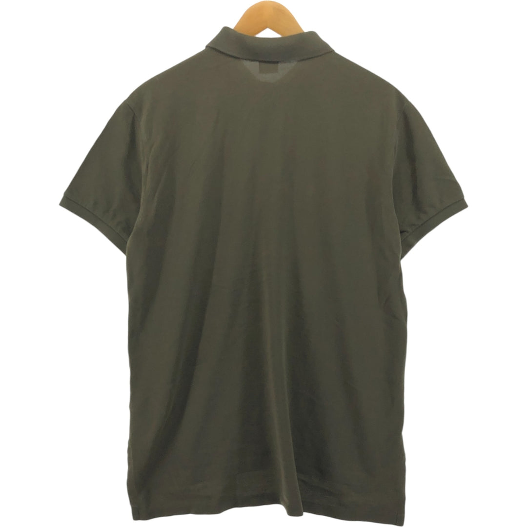 Ralph Lauren POLO by Ralph Lauren CUSTOM FIT short sleeve polo shirt, men's size L cotton Khaki type sage green Vintage Second Hand