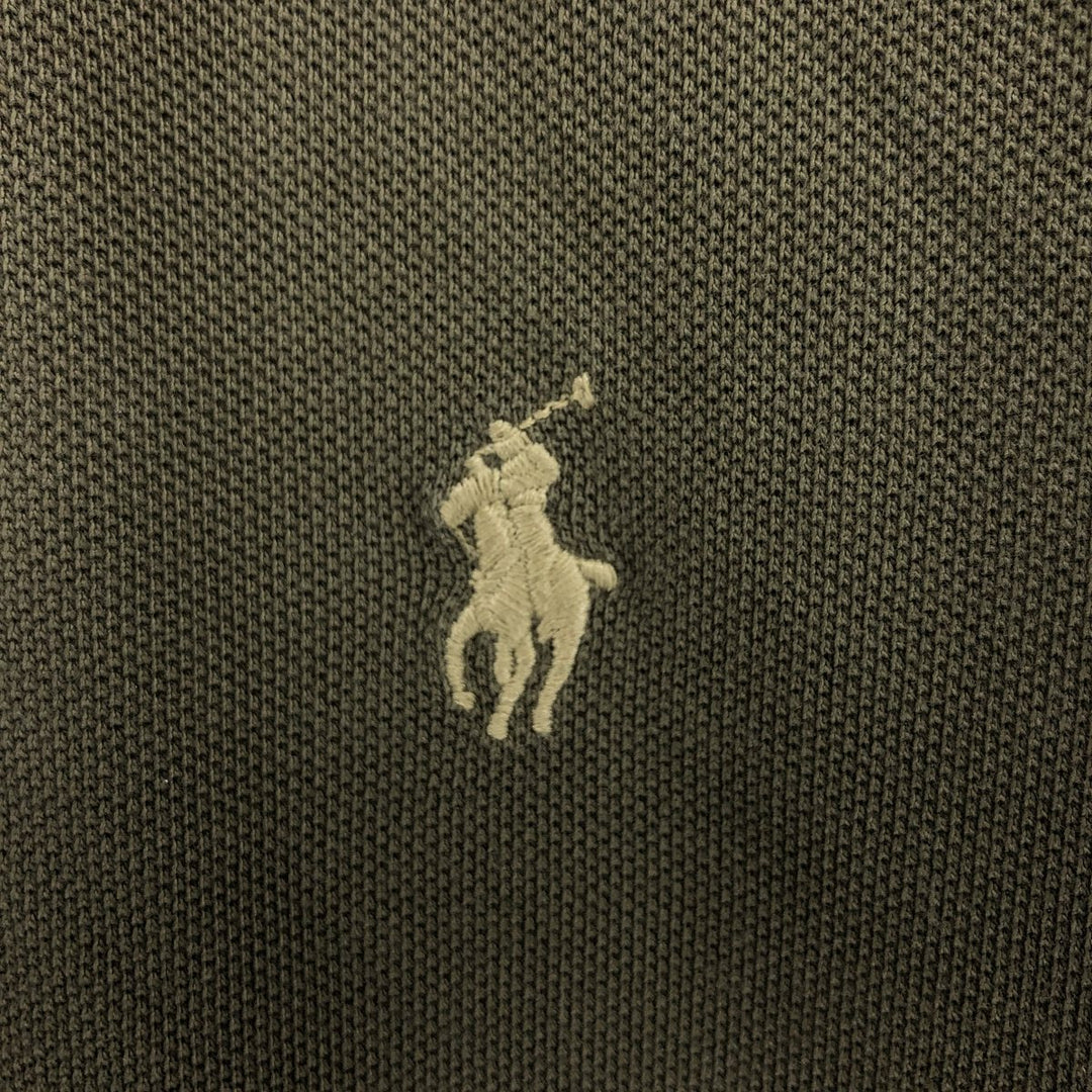 Ralph Lauren POLO by Ralph Lauren CUSTOM FIT short sleeve polo shirt, men's size L cotton Khaki type sage green Vintage Second Hand