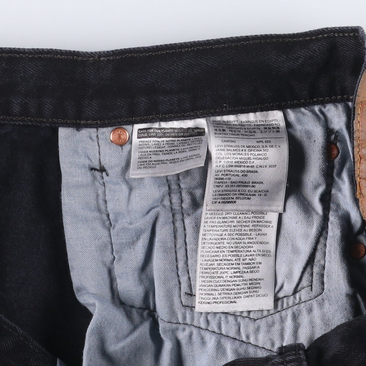 Levi's 501 Black Denim Straight Denim Pants Men's W36 cotton black type Vintage Second Hand