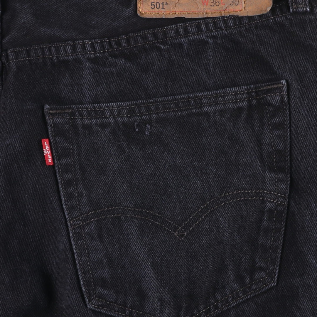 Levi's 501 Black Denim Straight Denim Pants Men's W36 cotton black type Vintage Second Hand
