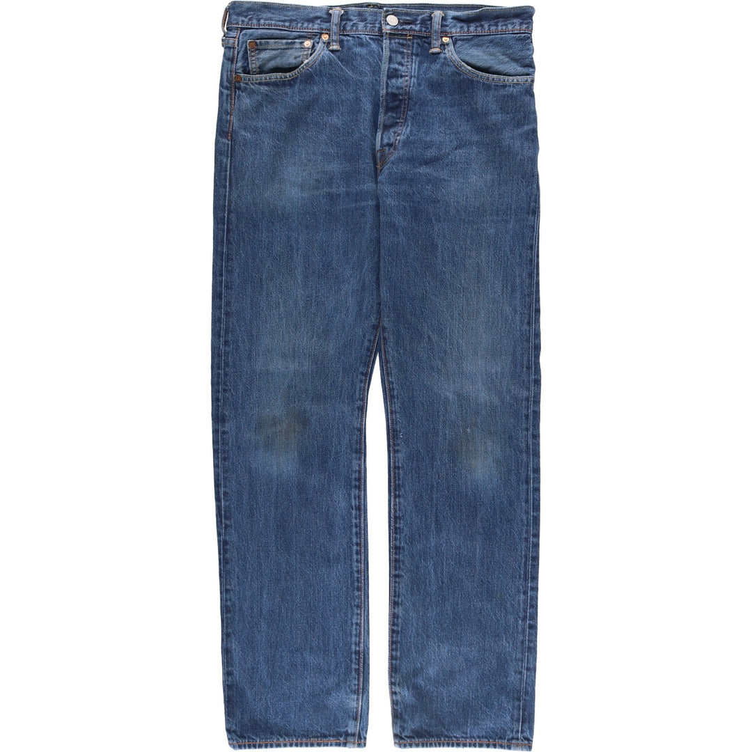Levi's 501 straight denim pants for men, size W35 cotton Indigo Vintage Second Hand