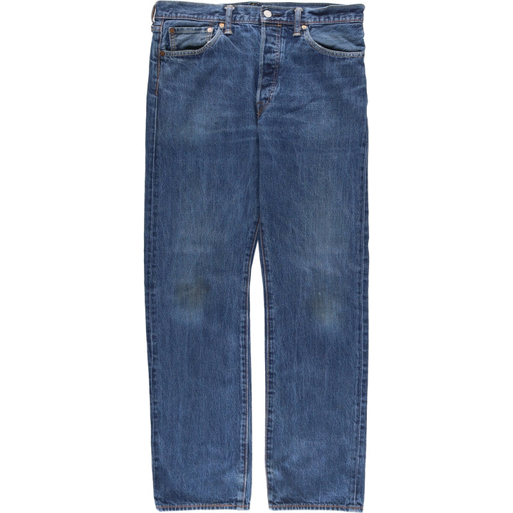 Levi's 501 straight denim pants for men, size W35 cotton Indigo Vintage Second Hand