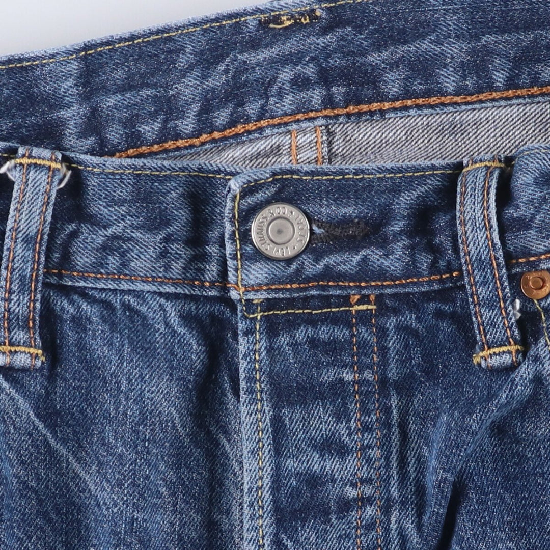 Levi's 501 straight denim pants for men, size W35 cotton Indigo Vintage Second Hand