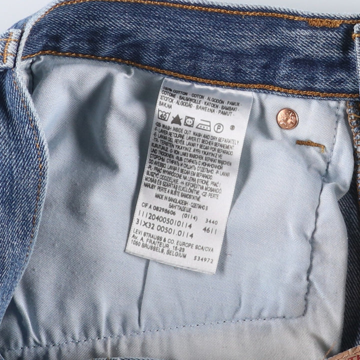Levi's 501 straight denim pants for men, equivalent to w31 cotton blue type Vintage Second Hand