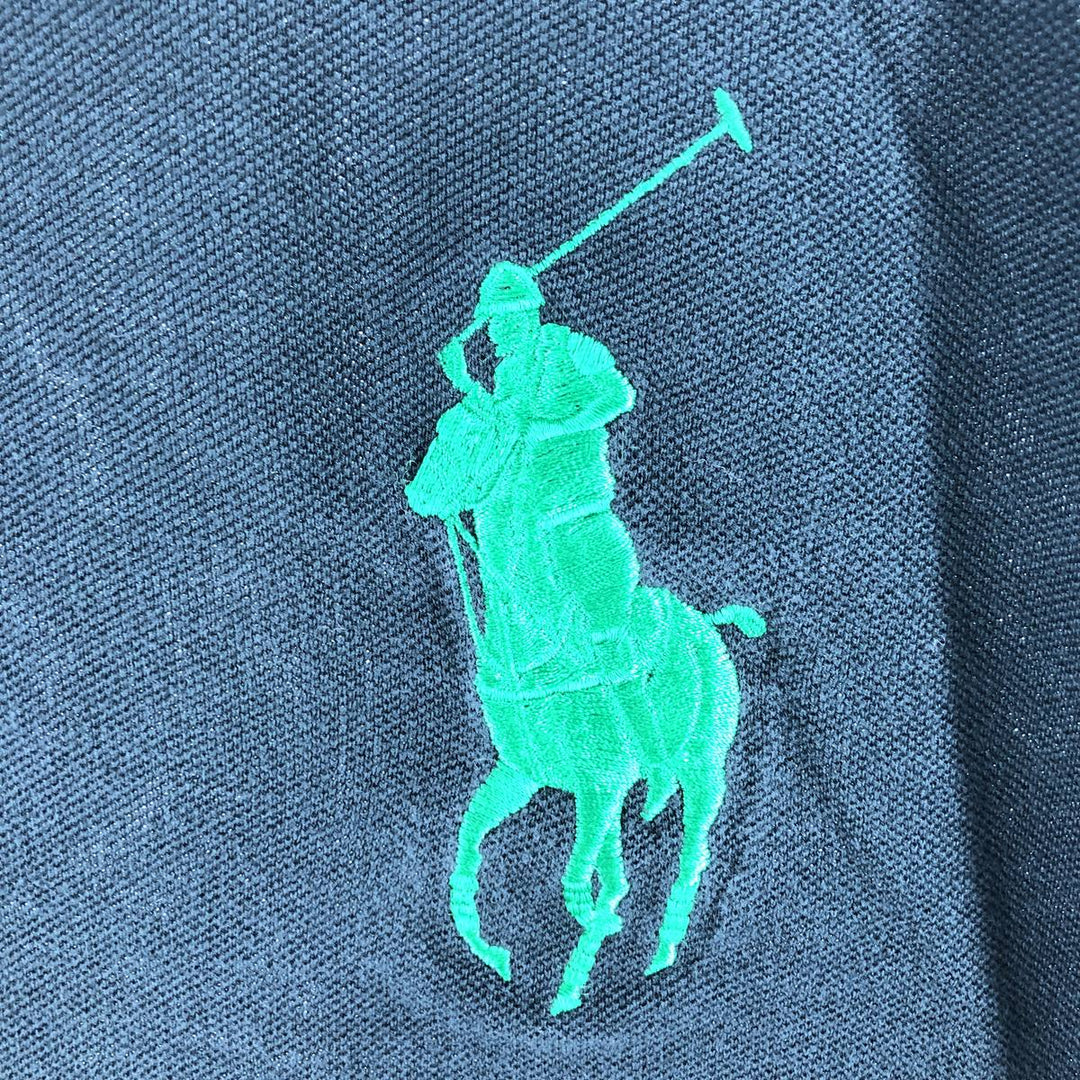 Ralph Lauren POLO by Ralph Lauren Big Pony Short Sleeve Polo Shirt Men's XL Pima Cotton black type Vintage Second Hand