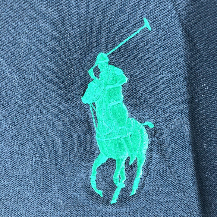 Ralph Lauren POLO by Ralph Lauren Big Pony Short Sleeve Polo Shirt Men's XL Pima Cotton black type Vintage Second Hand