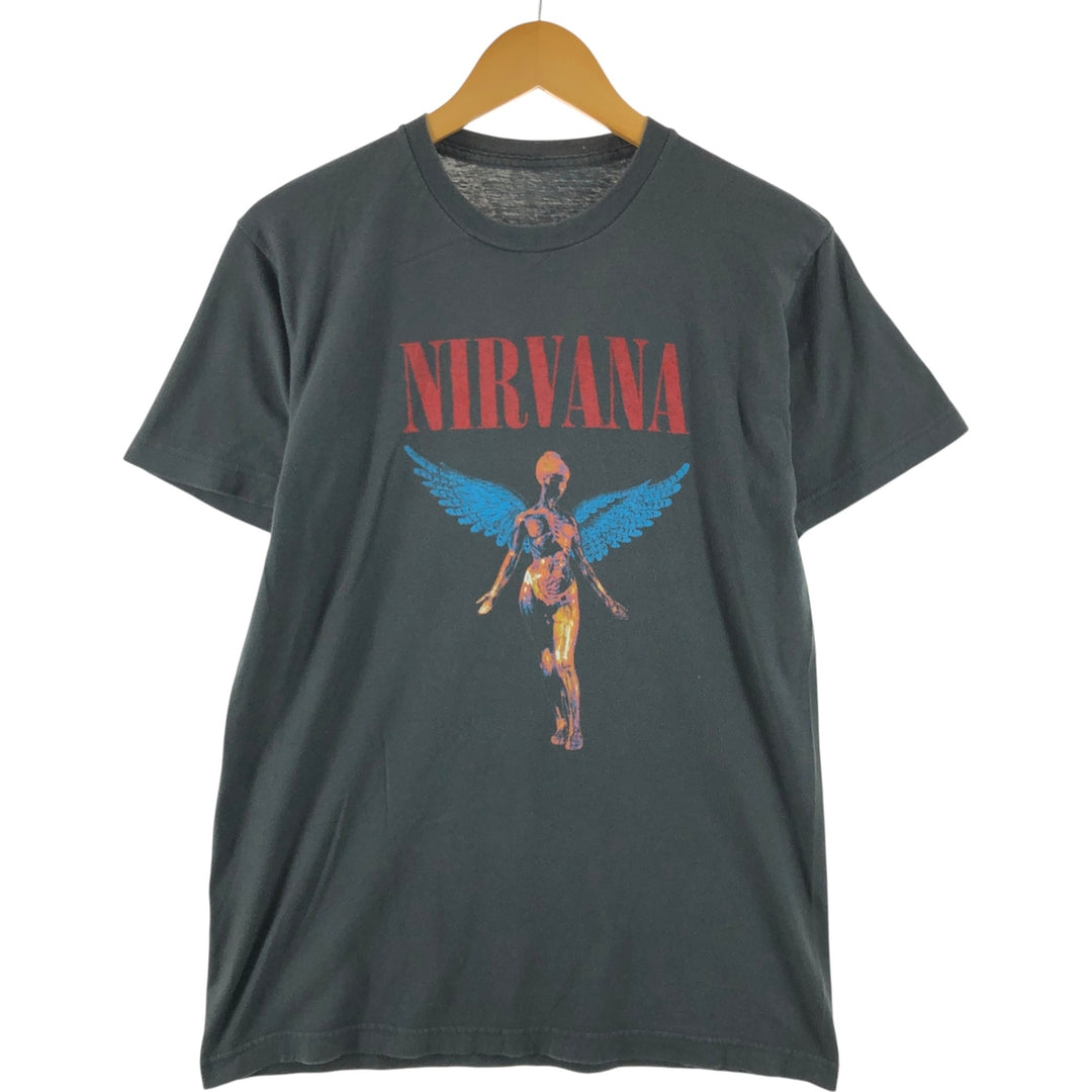 NIRVANA Nirvana Band T-shirt, Band T, Men's S size unclear Charcoal Vintage Second Hand