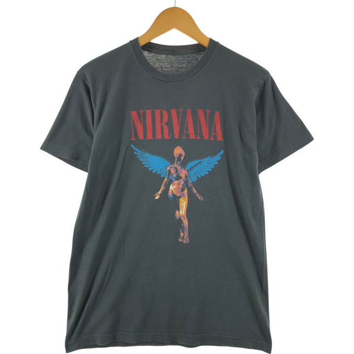 NIRVANA Nirvana Band T-shirt, Band T, Men's S size unclear Charcoal Vintage Second Hand