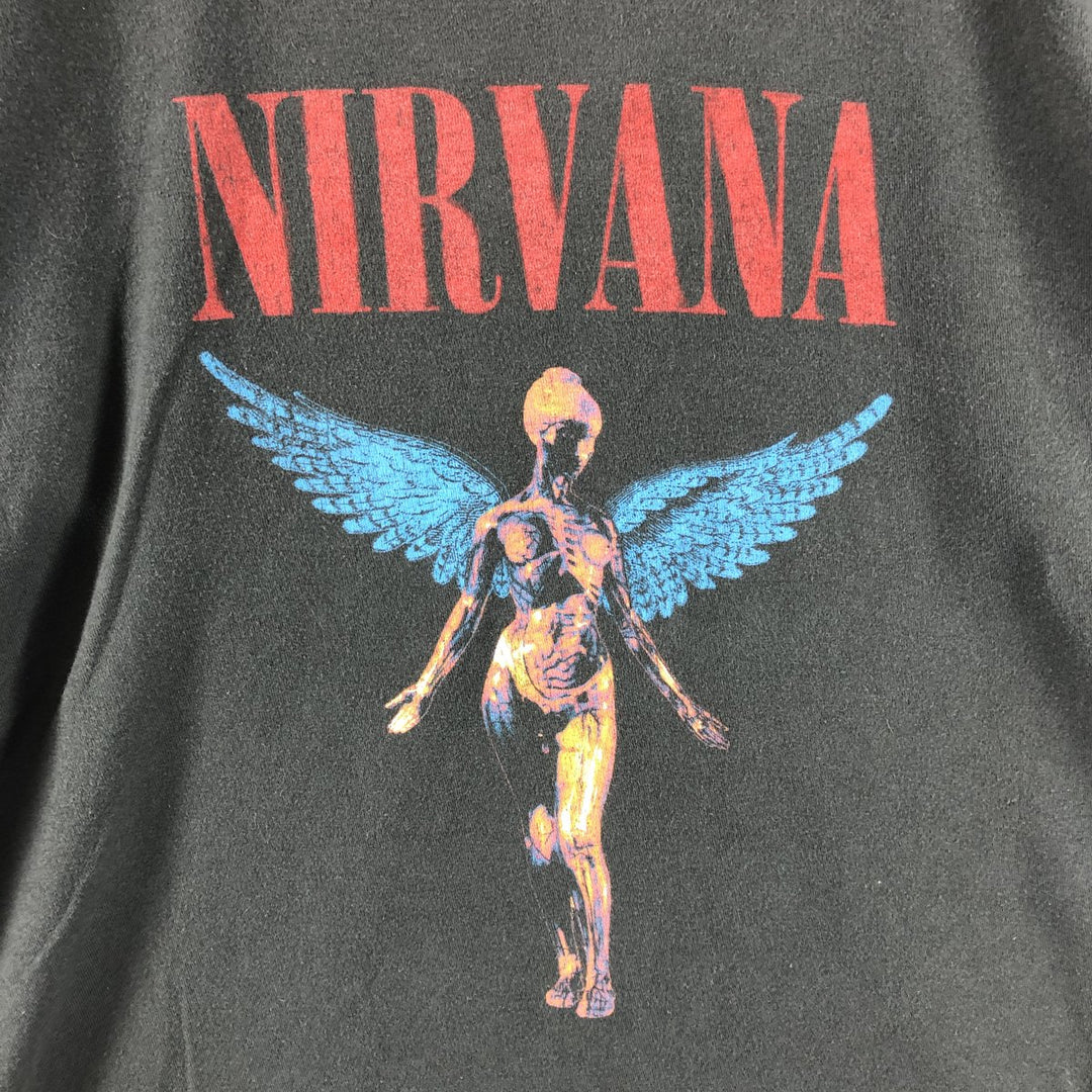 NIRVANA Nirvana Band T-shirt, Band T, Men's S size unclear Charcoal Vintage Second Hand