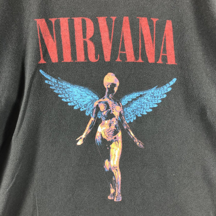NIRVANA Nirvana Band T-shirt, Band T, Men's S size unclear Charcoal Vintage Second Hand