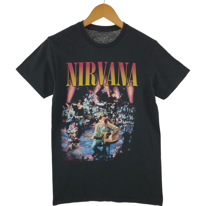 NIRVANA Nirvana Band T-shirt, Band T, Men's S size unclear Charcoal Vintage Second Hand