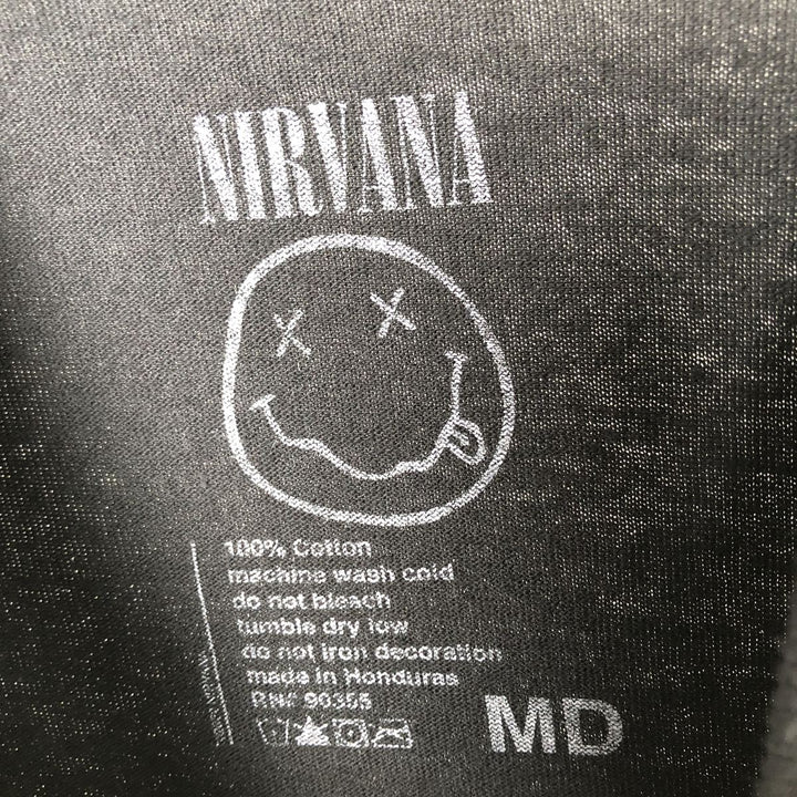 NIRVANA Nirvana Band T-shirt, Band T, Men's XS size cotton black type Vintage Second Hand
