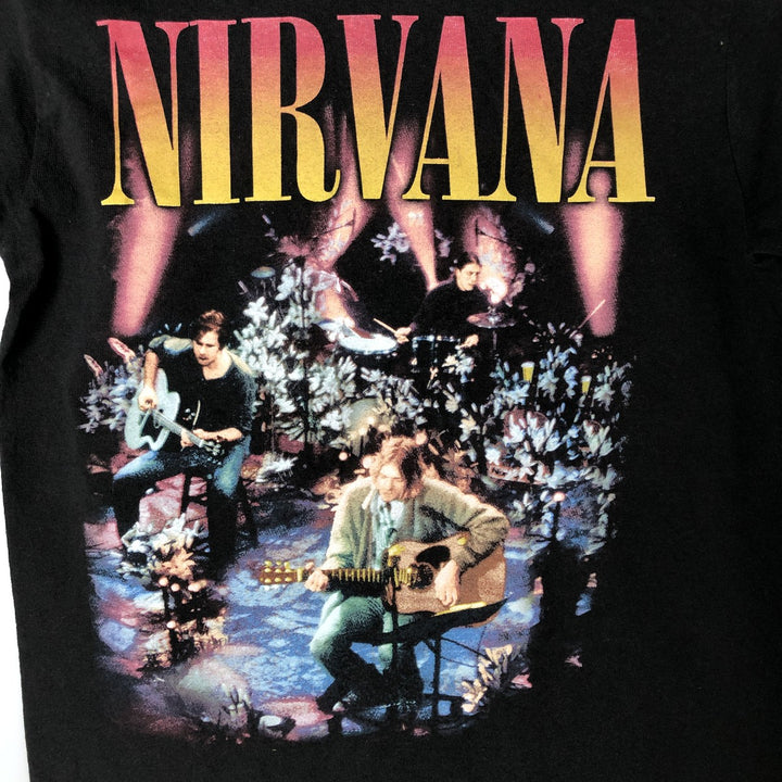 NIRVANA Nirvana Band T-shirt, Band T, Men's XS size cotton black type Vintage Second Hand