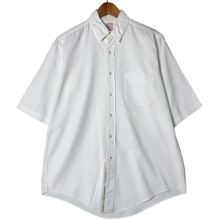 80s-90'S Brooks Brothers MAKERS Short Sleeve Button Down Shirt Made in USA Men's M Size Vintage cotton white type Vintage Second Hand