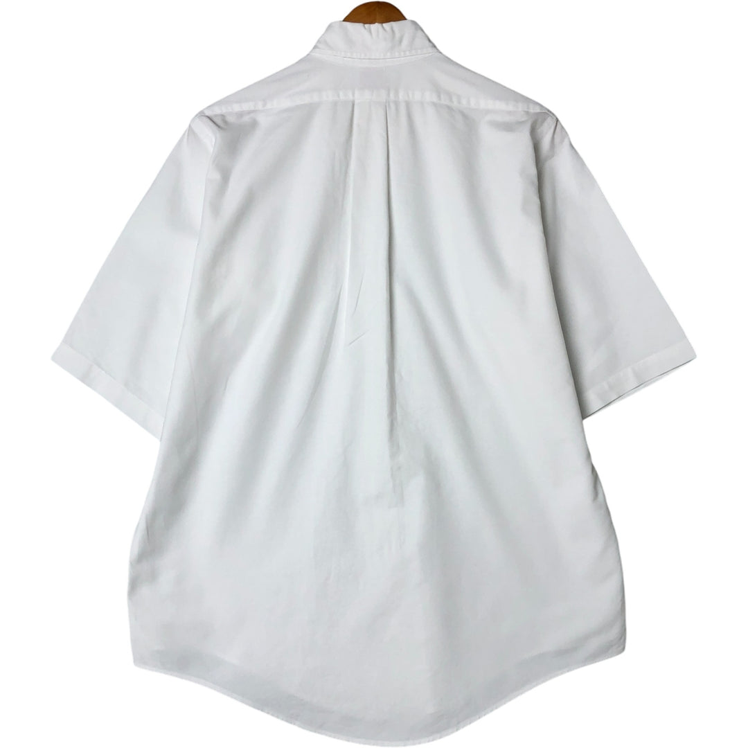 80s-90'S Brooks Brothers MAKERS Short Sleeve Button Down Shirt Made in USA Men's M Size Vintage cotton white type Vintage Second Hand