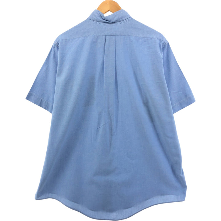 80s-90'S Brooks Brothers MAKERS Short Sleeve Button Down Shirt Made in USA Men's Size L Vintage cotton Blue type light blue Vintage Second Hand