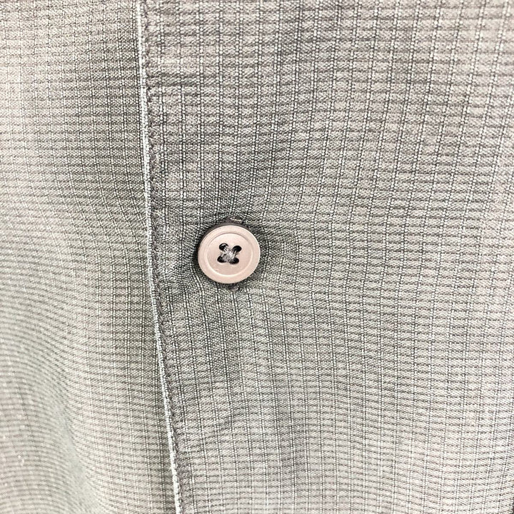 PERRY ELLIS Box Shirt, Short Sleeve, Open Collar, Silk Shirt, Men's Size L silk black type Vintage Second Hand