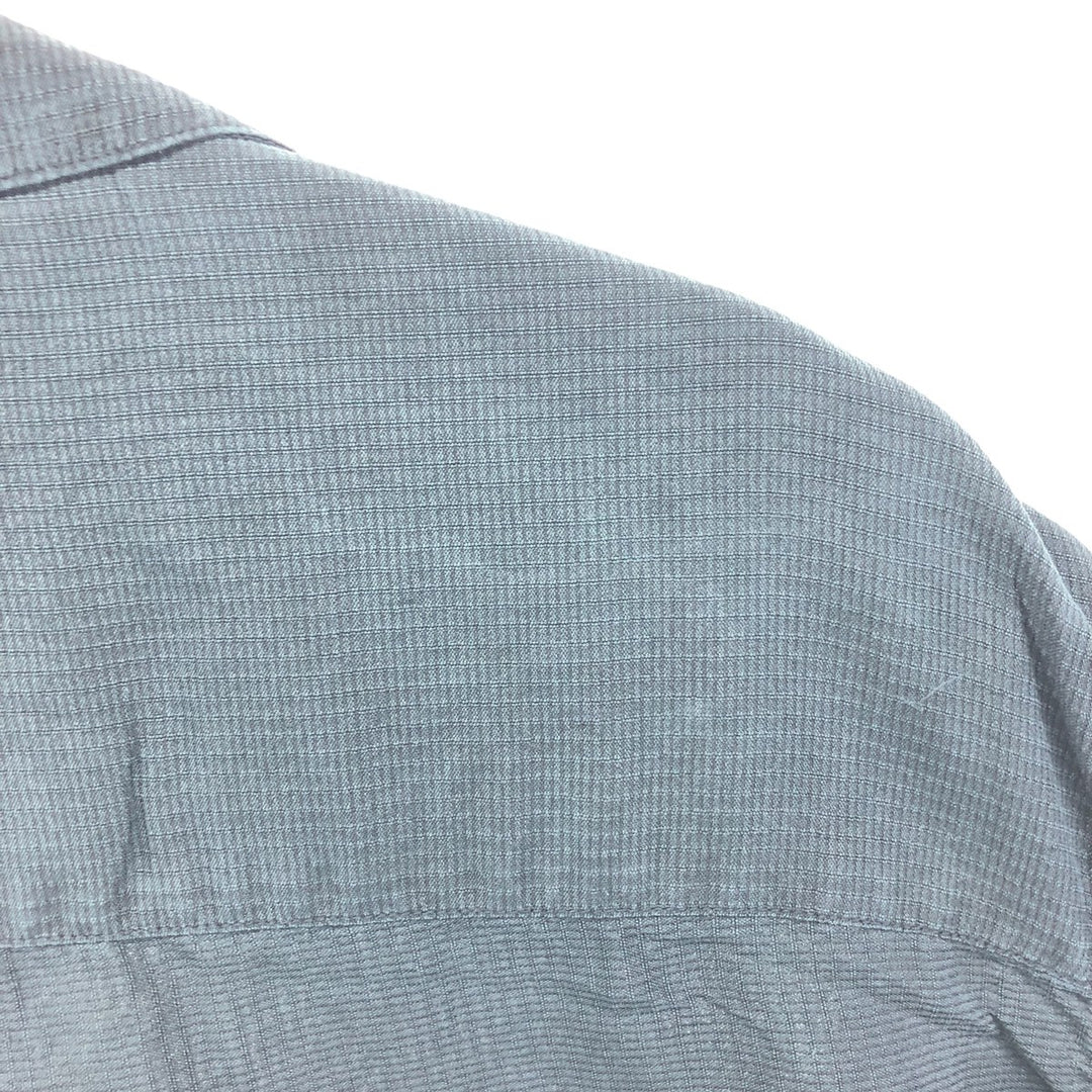 PERRY ELLIS Box Shirt, Short Sleeve, Open Collar, Silk Shirt, Men's Size L silk black type Vintage Second Hand