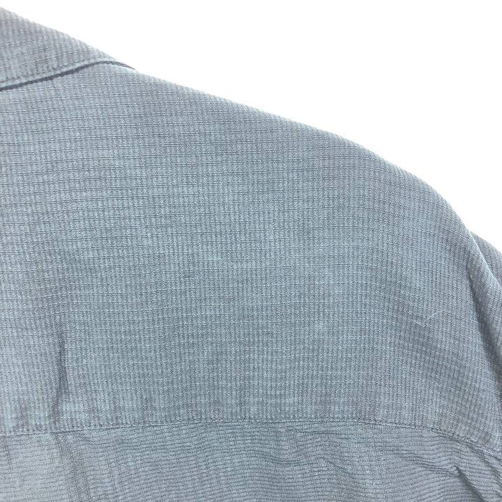 PERRY ELLIS Box Shirt, Short Sleeve, Open Collar, Silk Shirt, Men's Size L silk black type Vintage Second Hand