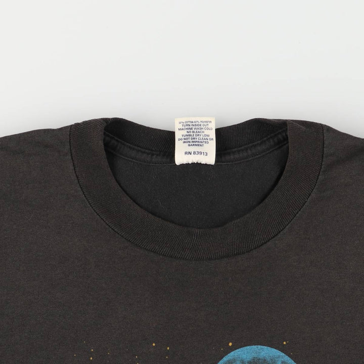 90'S COTTON GROVE Wolf Pattern Animal T-shirt Made in USA Men's XL Vintage cotton black type Vintage Second Hand