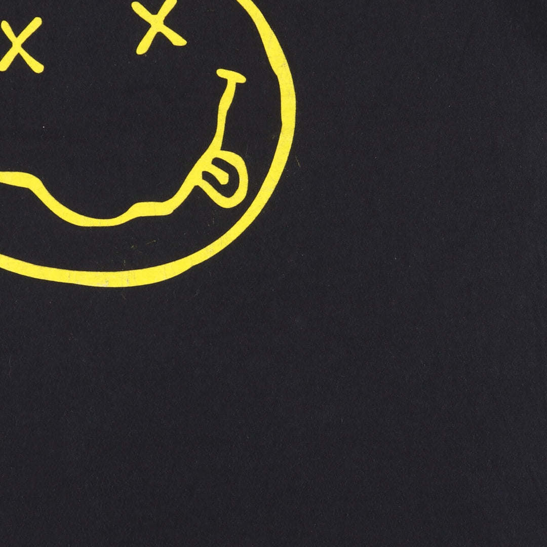 NIRVANA Nirvana Band T-shirt, Band T, Men's M size cotton black type Vintage Second Hand