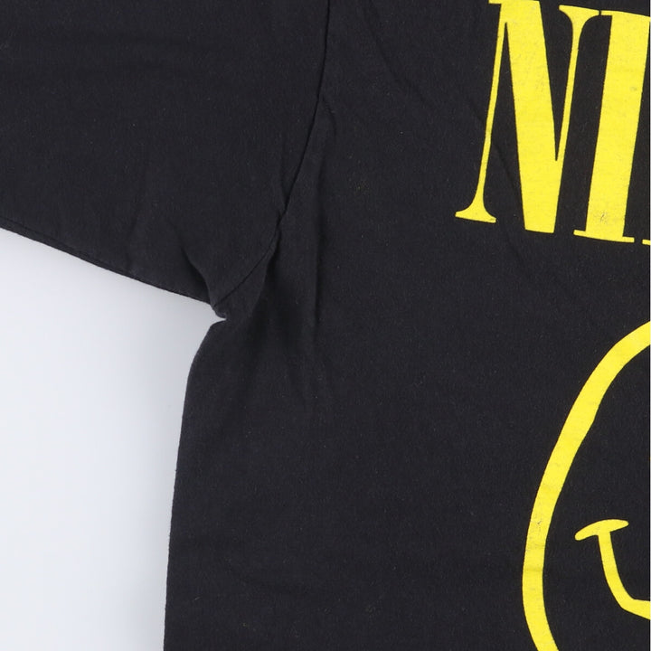 NIRVANA Nirvana Band T-shirt, Band T, Men's M size cotton black type Vintage Second Hand